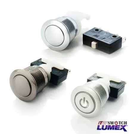 Comutatoare cu buton de 16 mm și 10 amperi - Întrerupătoare de împingere impermeabile de 16 mm, 10 amperi, cu curent ridicat